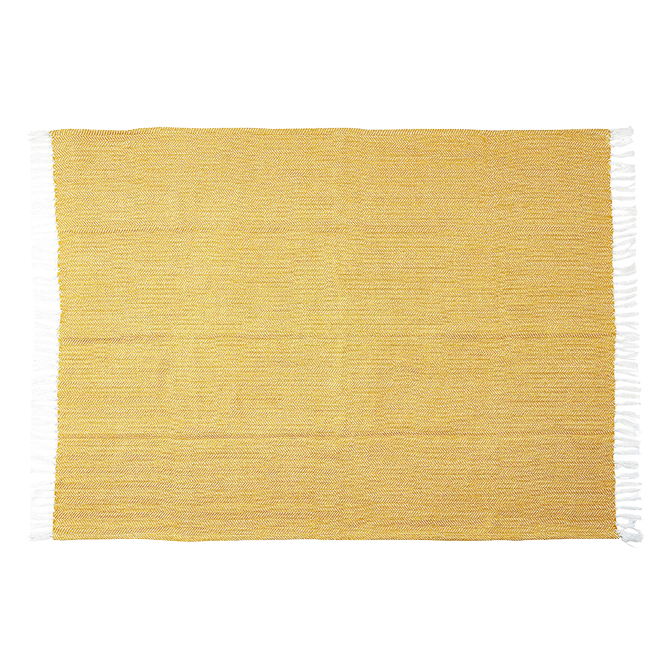 PET Outdoordecke, HERRINGBONE, yellow, 130x180cm