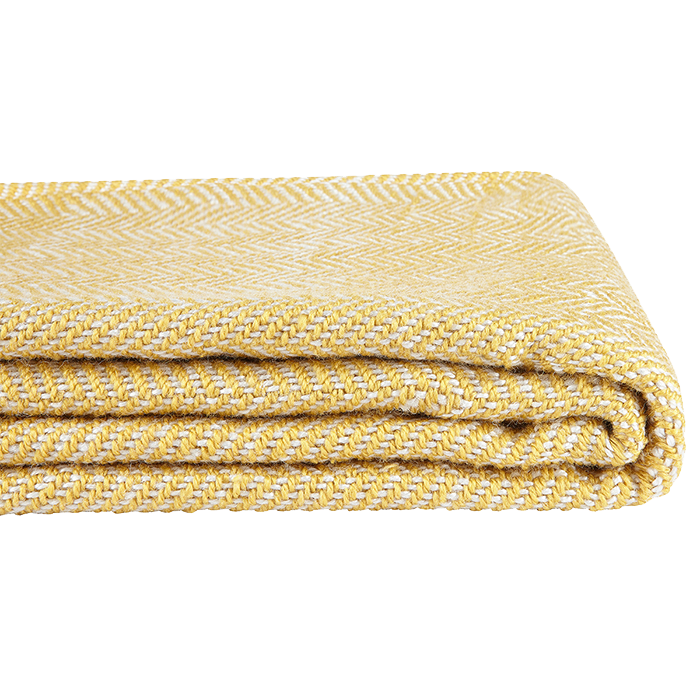 PET Outdoordecke, HERRINGBONE, yellow, 130x180cm