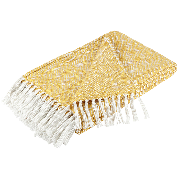 PET Outdoordecke, HERRINGBONE, yellow, 130x180cm