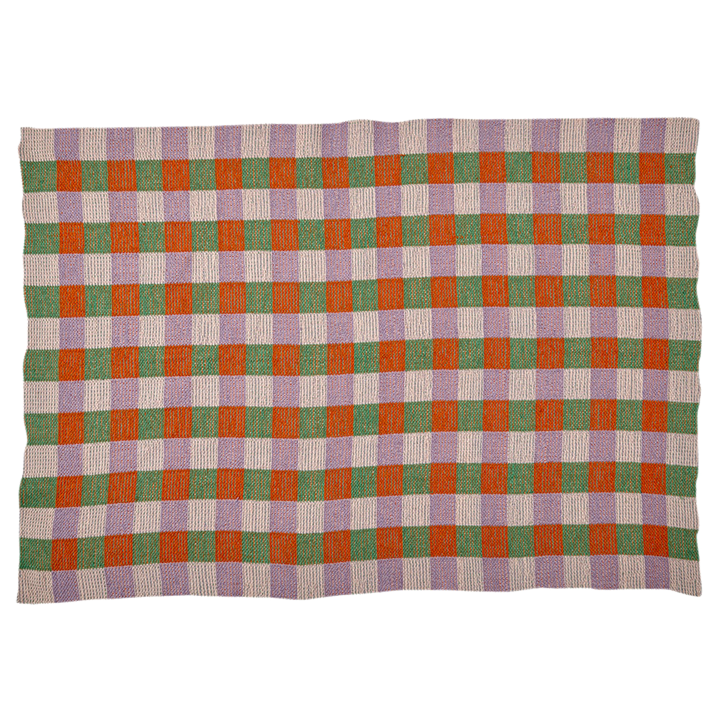 PET Outdoordecke, SQUARE, green, orange, lavender, 130x180cm