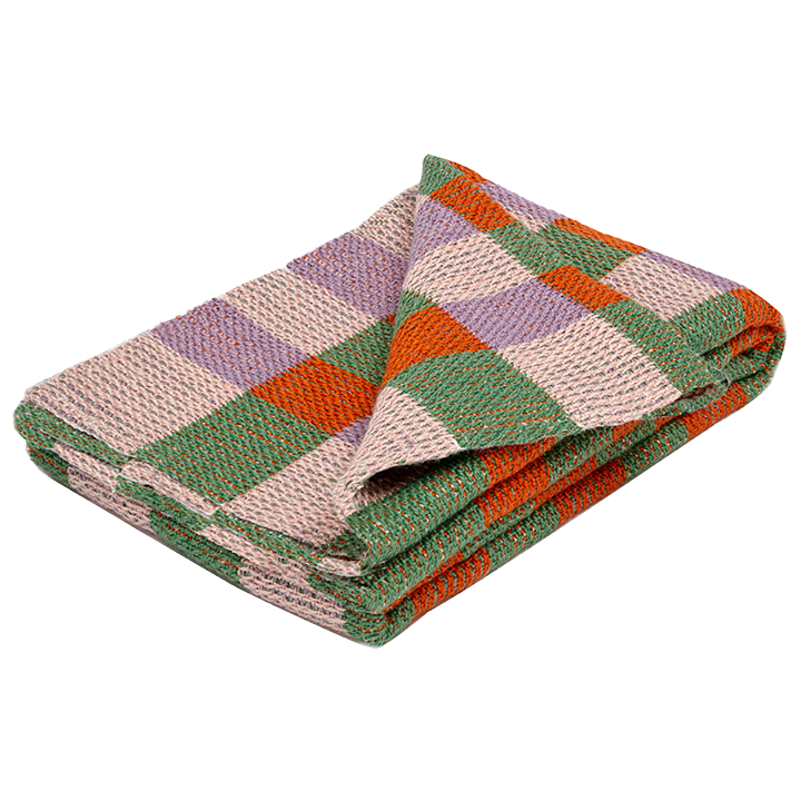 PET Outdoordecke, SQUARE, green, orange, lavender, 130x180cm