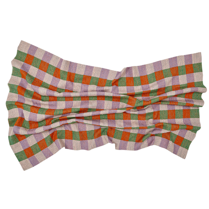 PET Outdoordecke, SQUARE, green, orange, lavender, 130x180cm