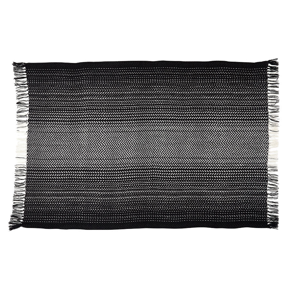 PET Outdoordecke, SASKATOON, ecru/schwarz, 130x180cm