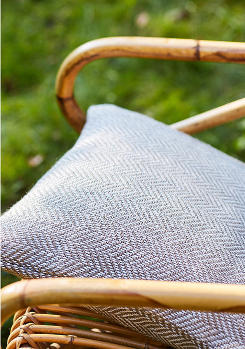 PET Outdoorkissen, HERRINGBONE, sand, mit Polyfüllung, 45x45cm