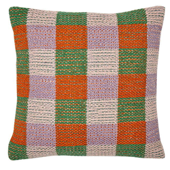 PET Outdoorkissen, SQUARE, green, orange, lavender, 45x45cm