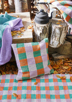 PET Outdoorkissen, SQUARE, green, orange, lavender, 45x45cm