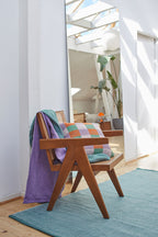 PET Outdoorkissen, SQUARE, green, orange, lavender, 45x45cm