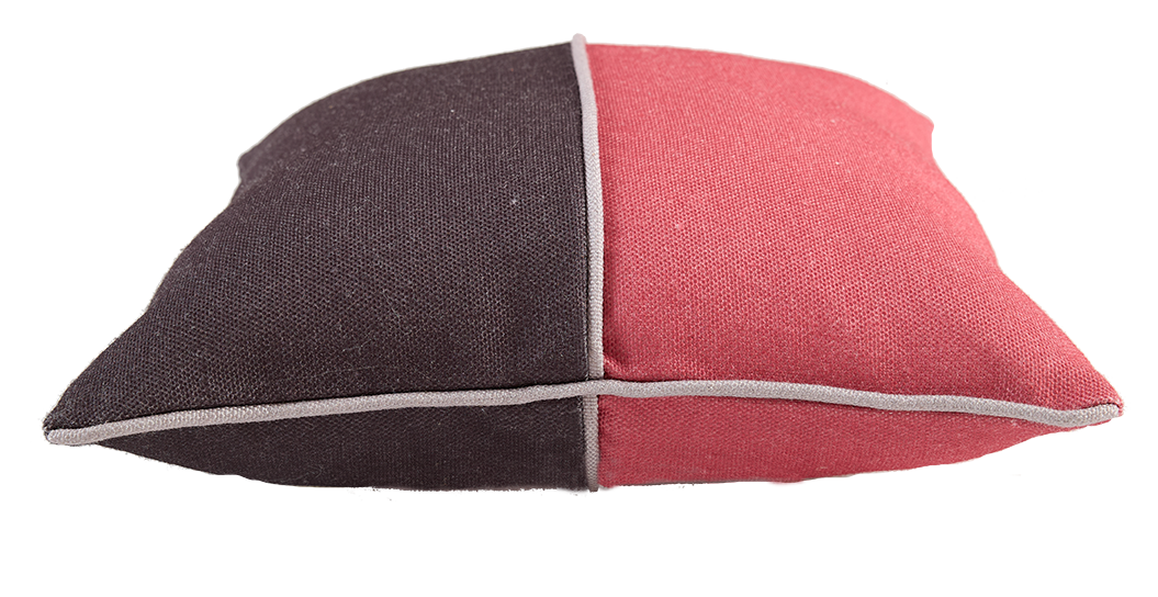 PET Outdoorkissen, PALO, rot/grau, 45x45cm