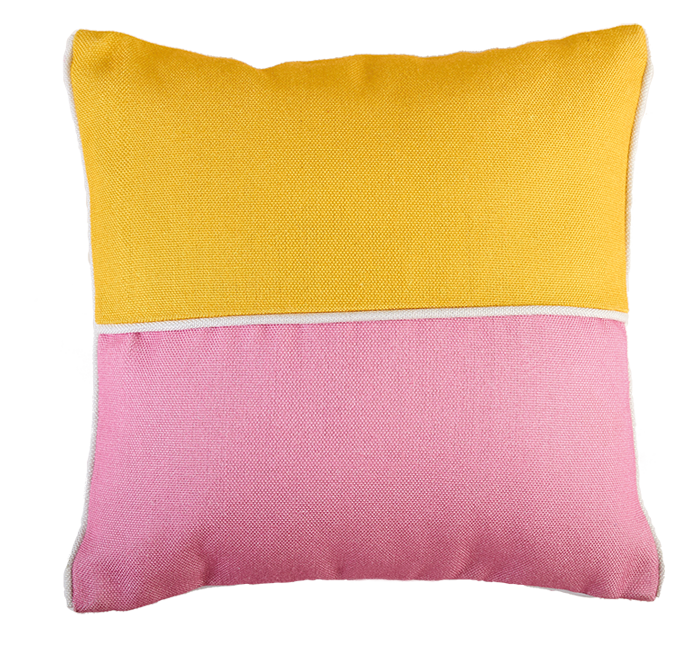 PET Outdoorkissen, PALO, gelb/pink, 45x45cm