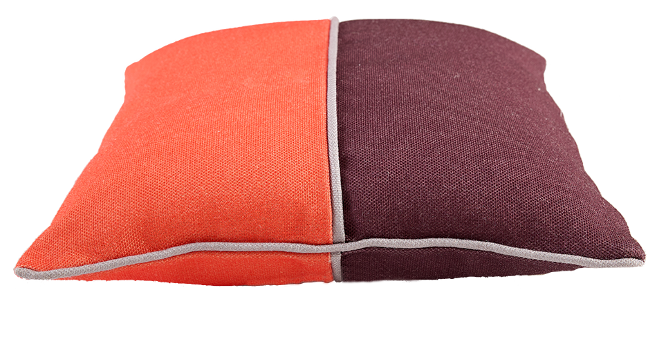 PET Outdoorkissen, PALO, orange/braun, 45x45cm
