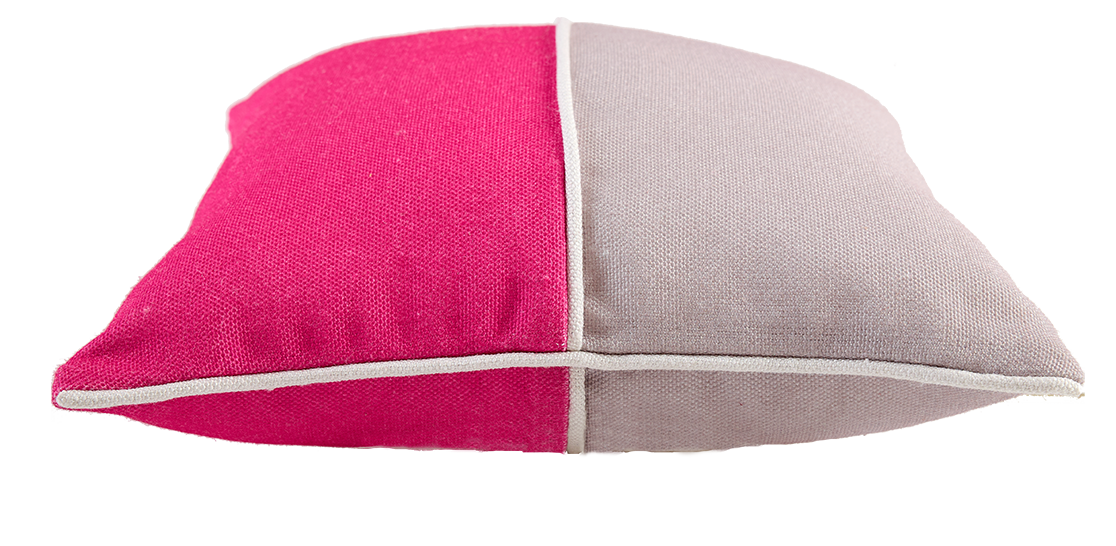 PET Outdoorkissen, PALO, pink/hellgrau, 45x45cm