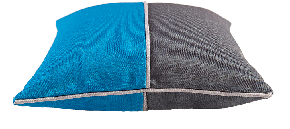 PET Outdoorkissen, PALO, blau/grau, 45x45cm