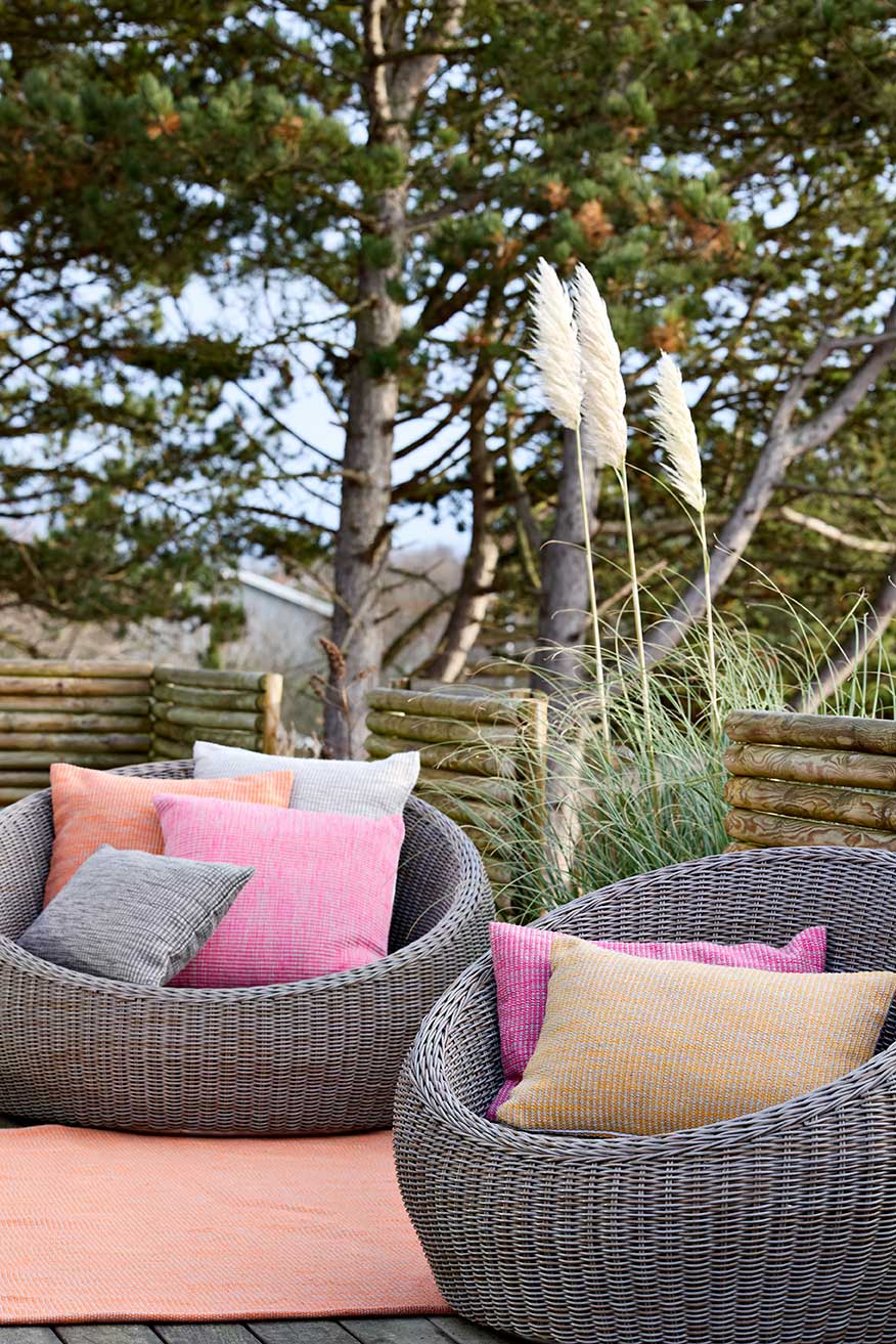 PET Outdoorkissen, MELANGE, dunkelgrau, 40x60cm