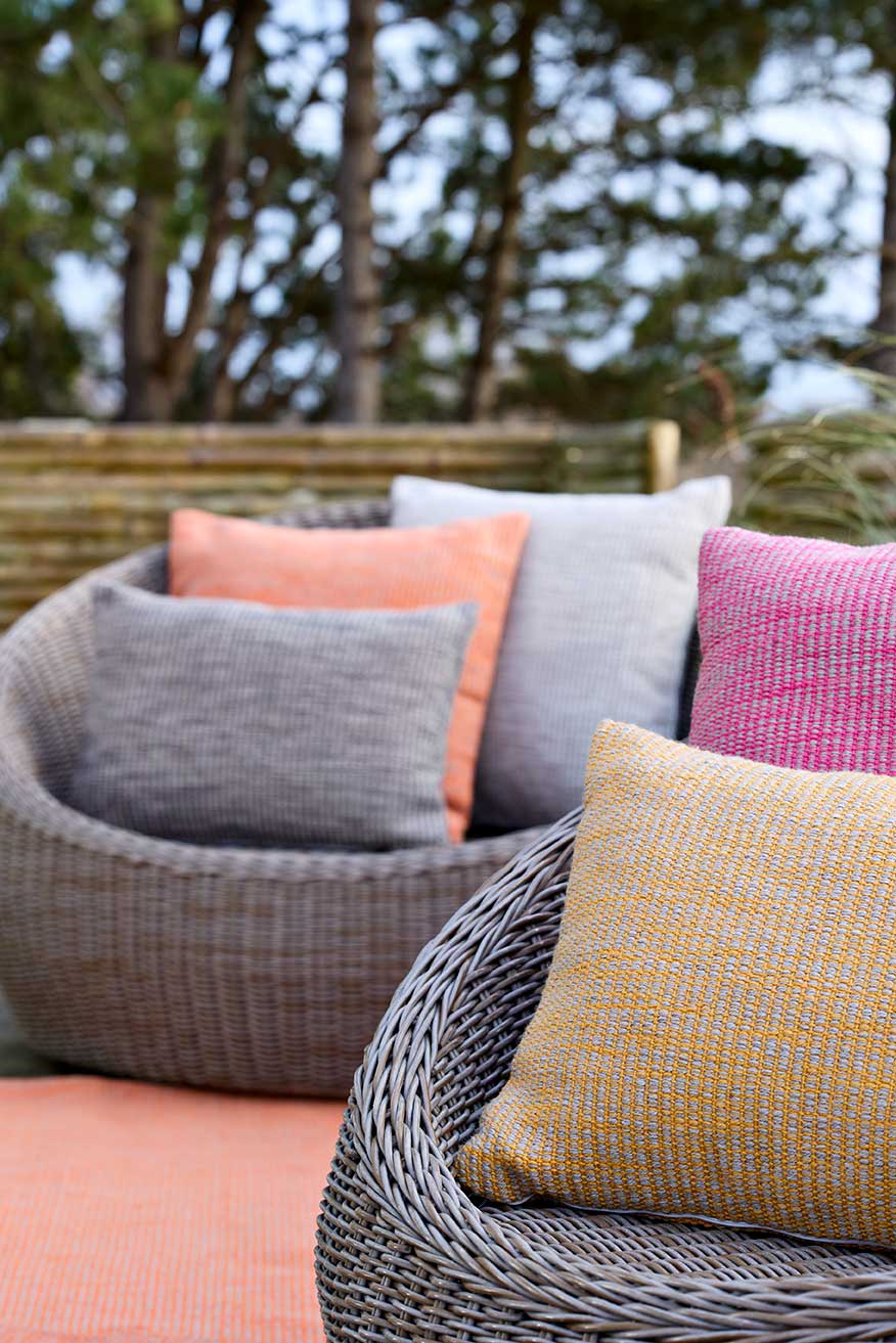 PET Outdoorkissen, MELANGE, dunkelgrau, 40x60cm