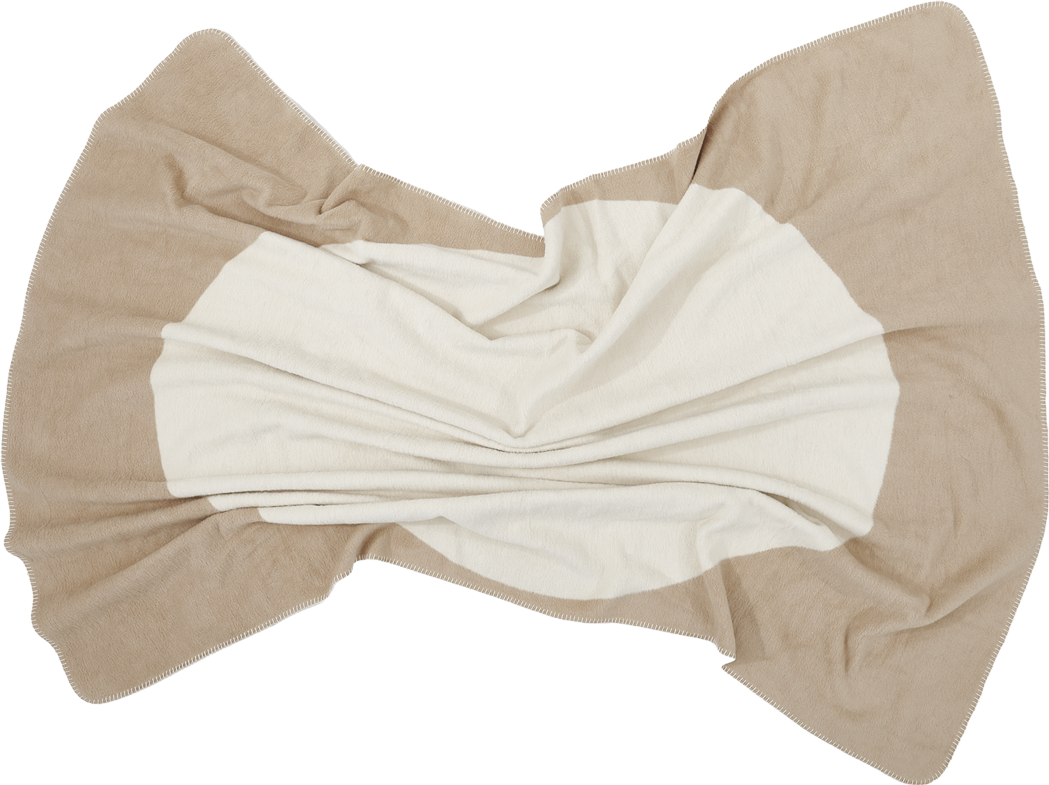 Decke, DOT, Baumwoll-Velours, creme/beige, 150x200cm