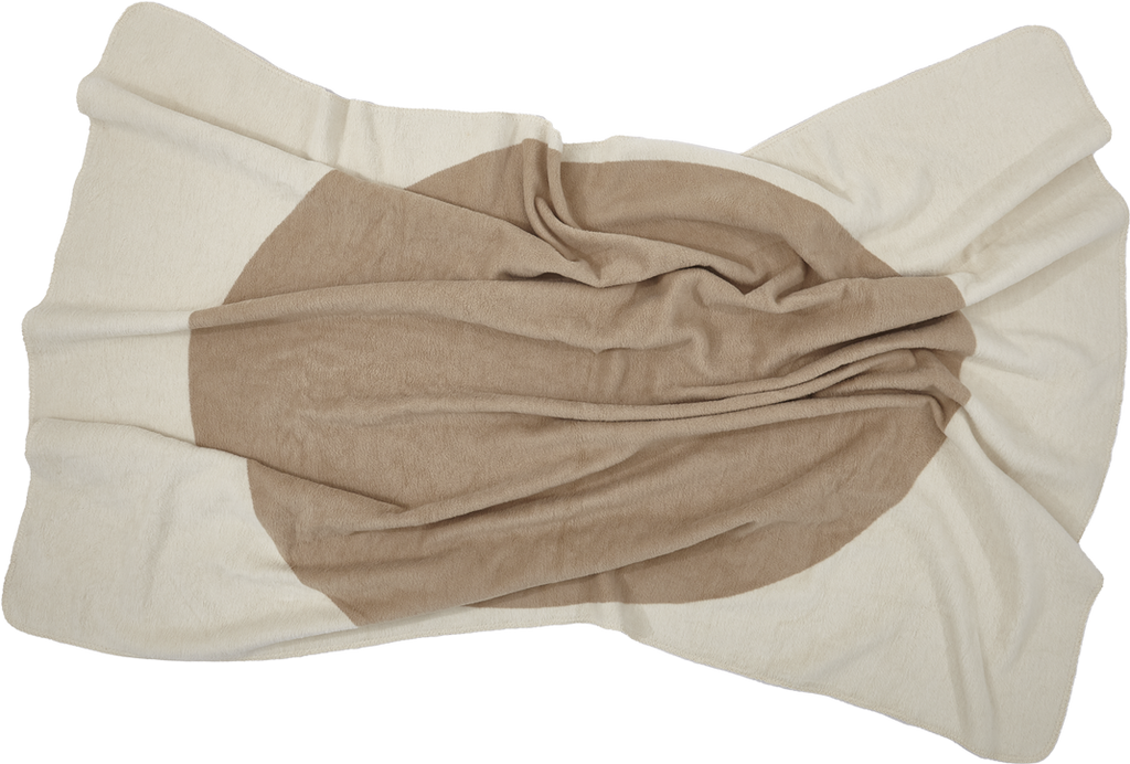 Decke, DOT, Baumwoll-Velours, creme/beige, 150x200cm