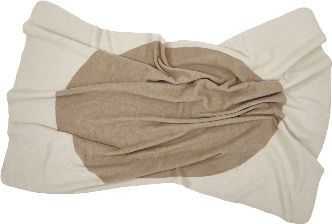 Decke, DOT, Baumwoll-Velours, creme/beige, 150x200cm