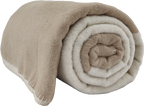 Decke, DOT, Baumwoll-Velours, creme/beige, 150x200cm