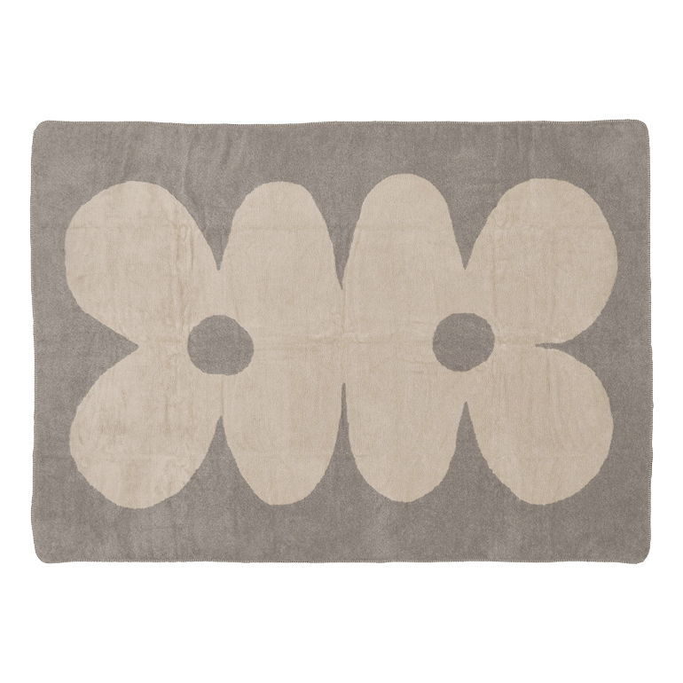 Decke, DAISY, Baumwoll-Velours, Wolke/Beige 150x200cm