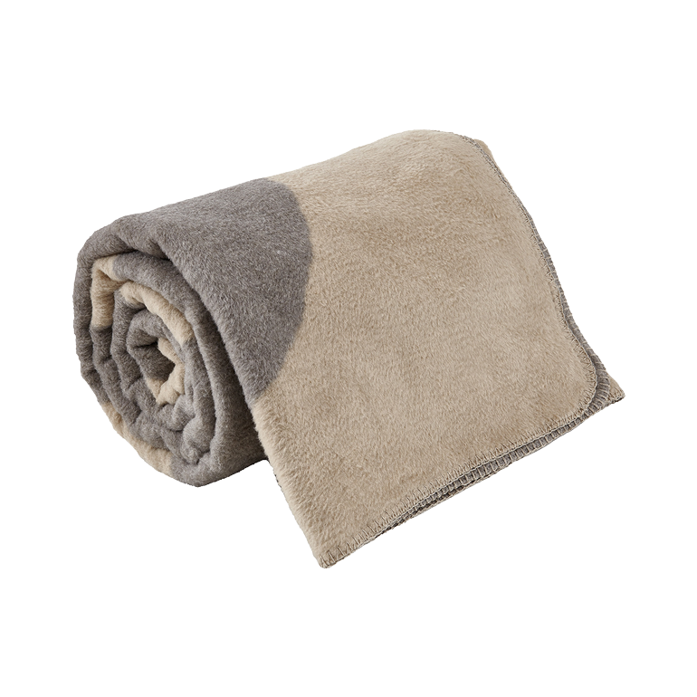 Decke, DAISY, Baumwoll-Velours, Wolke/Beige 150x200cm
