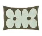 Kissenhülle, DAISY, Baumwoll-Flanell, Tanne/Salbei, 40x60cm