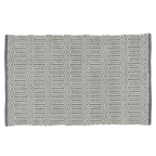 Baumwollteppich, BRAID, recycelt, GRAU/natur, 60x90cm