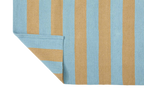 Baumwollteppich, SIESTA, recycelt, BEIGE/TURQUOISE, 60x90cm