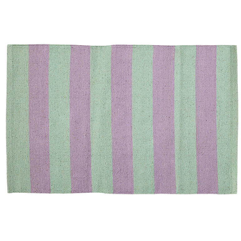 Baumwollteppich, SIESTA, recycelt, LILAC/MINT, 60x90cm