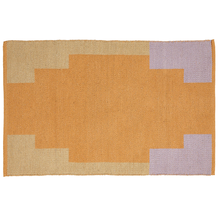 Baumwollteppich, HONEY, recycelt, CORAL/SAND/LILAC, 60x90cm