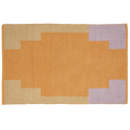 Baumwollteppich, HONEY, recycelt, CORAL/SAND/LILAC, 60x90cm