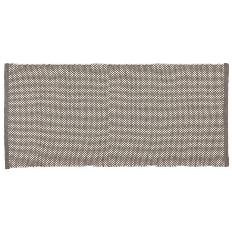 Baumwollteppich, DOTS, recycelt, GRAU/natur, 70x140cm