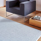 Baumwollteppich, ZIGZAG, recycelt, HELLGRAU/natur, 70x140cm