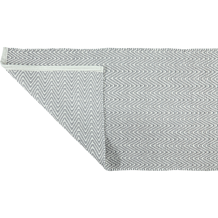 Baumwollteppich, ZIGZAG, recycelt, HELLGRAU/natur, 70x140cm