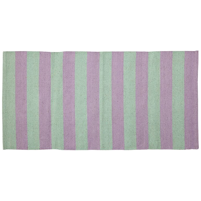 Baumwollteppich, SIESTA, recycelt, LILAC/MINT, 70x140cm