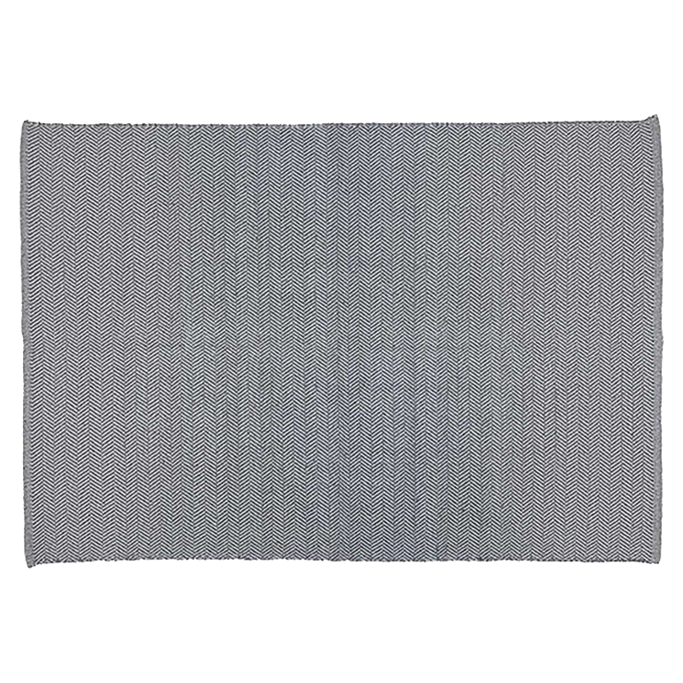 Baumwollteppich, HERRINGBONE, recycelt, GREYS, 140x200cm