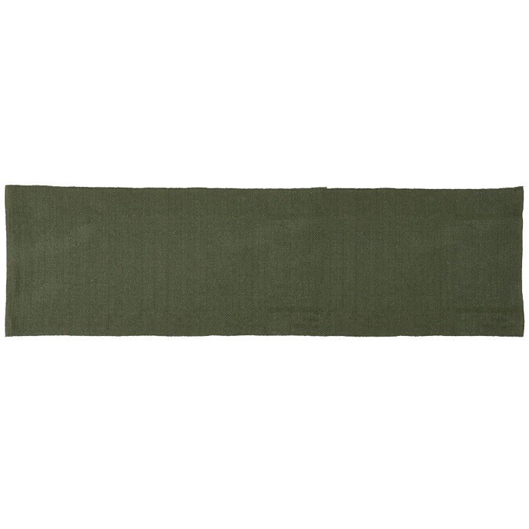 Baumwollteppich, HERRINGBONE, recycelt, MOSS, 70x250cm