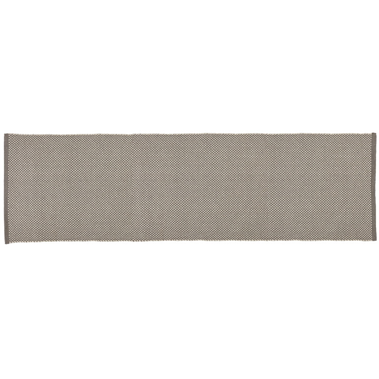Baumwollteppich, DOTS, recycelt, GRAU/natur, 70x250cm