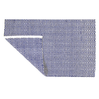 Baumwollteppich, ZIGZAG, recycelt, NAVY/natur, 70x250cm