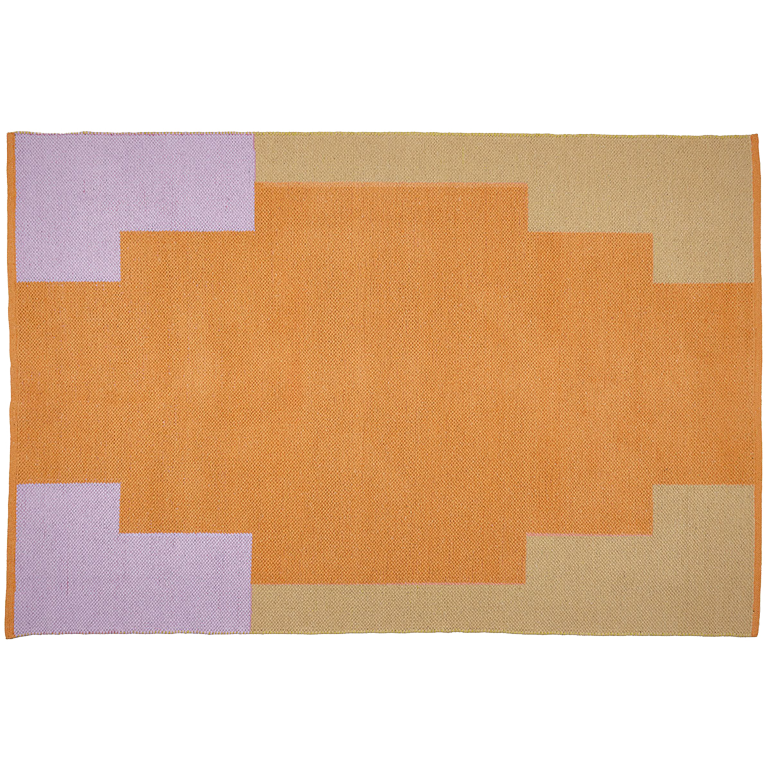 Baumwollteppich, HONEY, recycelt, CORAL/SAND/LILAC 200x300cm