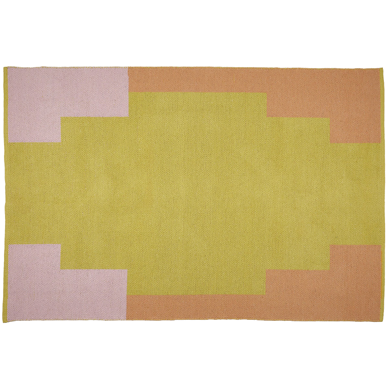 Baumwollteppich, HONEY, recycelt, PINK/LEMON/CORAL, 200x300cm