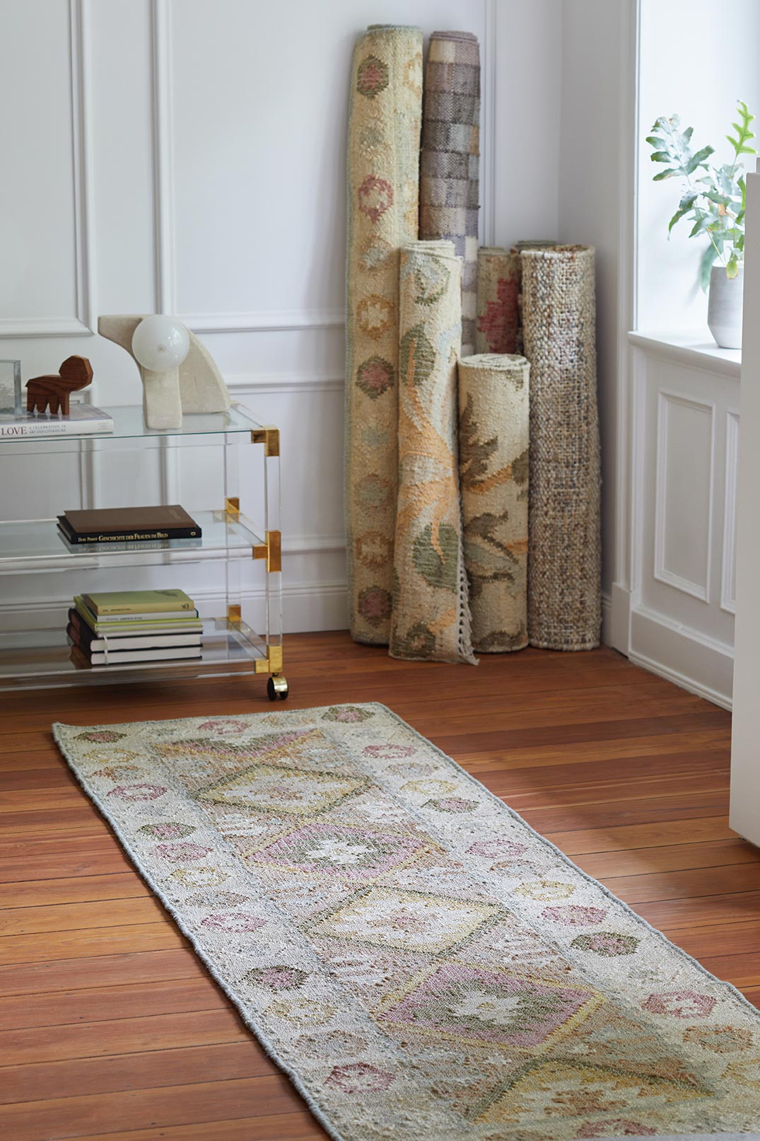 Jute Kelim, VALENCIA, beige, cream, moss, mustard, 90x120cm