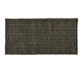 Seegrass Teppich, SAIGON, 70x140cm mit recycelter Baumwolle, schwarz