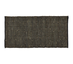 Seegrass Teppich, SAIGON, 70x140cm mit recycelter Baumwolle, schwarz