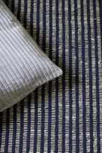 Seegrass Teppich, SAIGON, 70x140cm mit recycelter Baumwolle, schwarz
