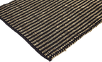 Seegrass Teppich, SAIGON, 70x140cm mit recycelter Baumwolle, schwarz