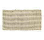 Seegrass Teppich, SAIGON, 70x140cm mit recycelter Baumwolle, weiß