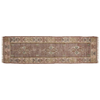 Jute Kelim, MUSCAT, cognac/grün/rosé, 70x250cm