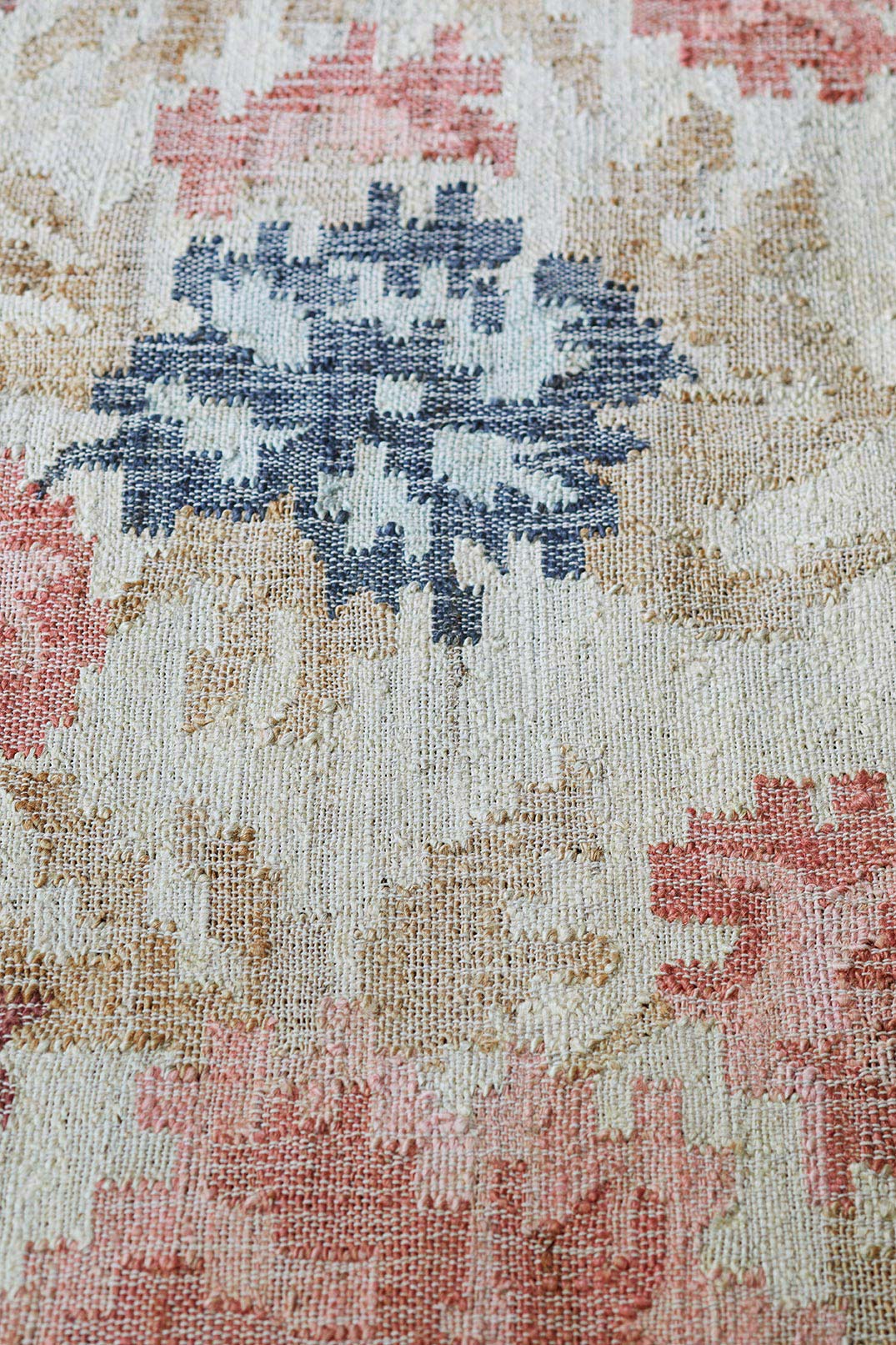 Jute Kelim, DORSET, pink, red, moss, blue, 70x250cm