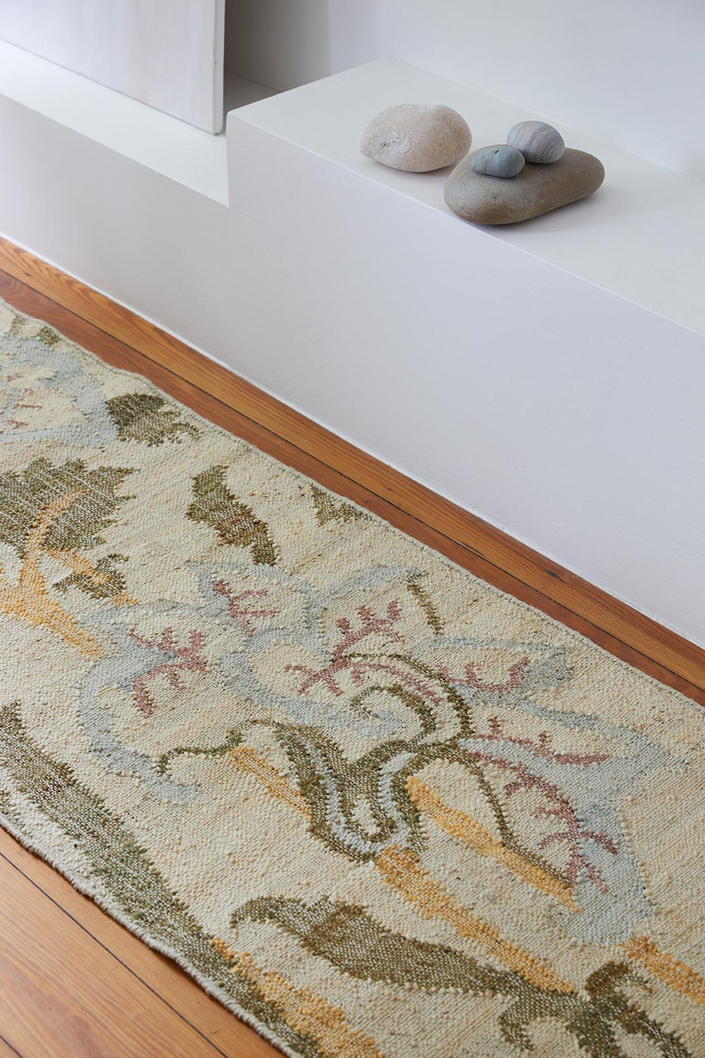 Jute Kelim, SOMERSET II, beige, moss, orange, 70x250cm