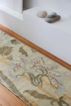 Jute Kelim, SOMERSET II, beige, moss, orange, 70x250cm